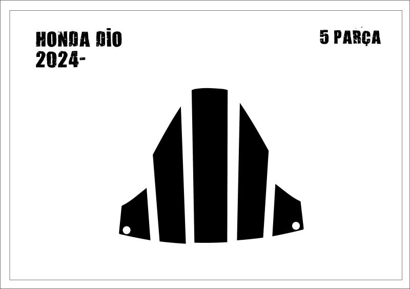 Honda Dio 2024 -  Tank Pad ve Grenaj Kaplama 5 Parça