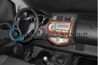 Консоль Honda Jazz, шпон красного дерева 2004-2007 гг., 14 шт.