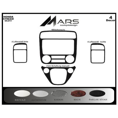 Honda Stream Konsol-Torpido Kaplama 2001-2005 4 Parça