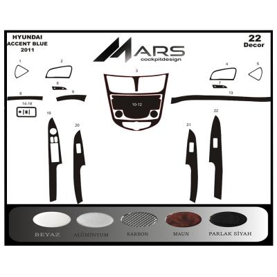 Hyundai Accent Blue Konsol-Torpido Kaplama 201 22Parça