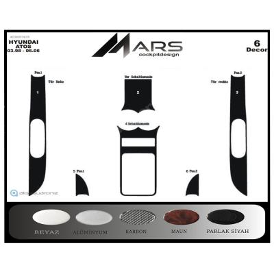 Hyundai Atos Konsol-Torpido Kaplama 1998-2006 6 Parça