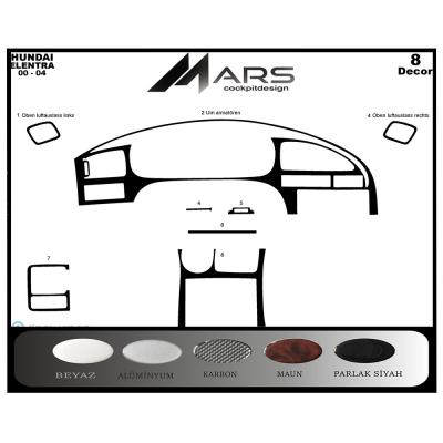 Hyundai Elantra Konsol-Torpido Kaplama 2000-2004 8 Parça