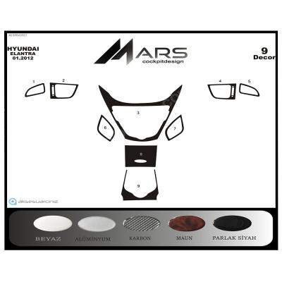 Hyundai Elantra Konsol-Torpido Kaplama 2012 9 Parça