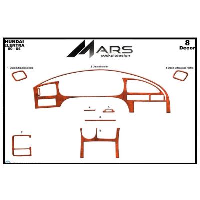 Hyundai Elantra Torpido Kaplama 2000-2004 8 Parça