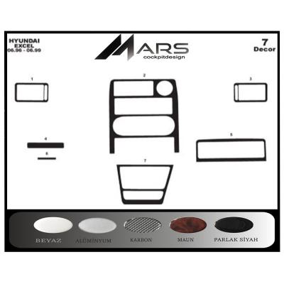 Hyundai Excel Konsol-Torpido Kaplama 1996-1999 7 Parça
