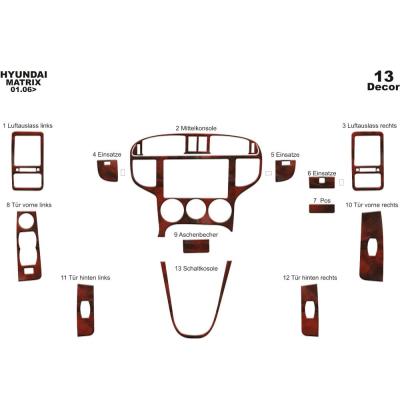 Hyundai Matrix Torpido Kaplama 2006 13 Parça