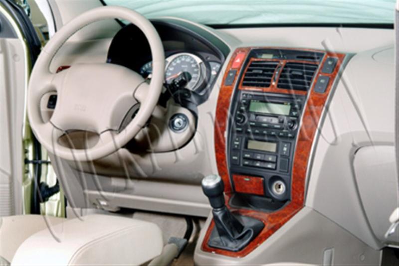 Консоль Hyundai Tucson, шпон красного дерева 2004-2010 гг., 9 шт.
