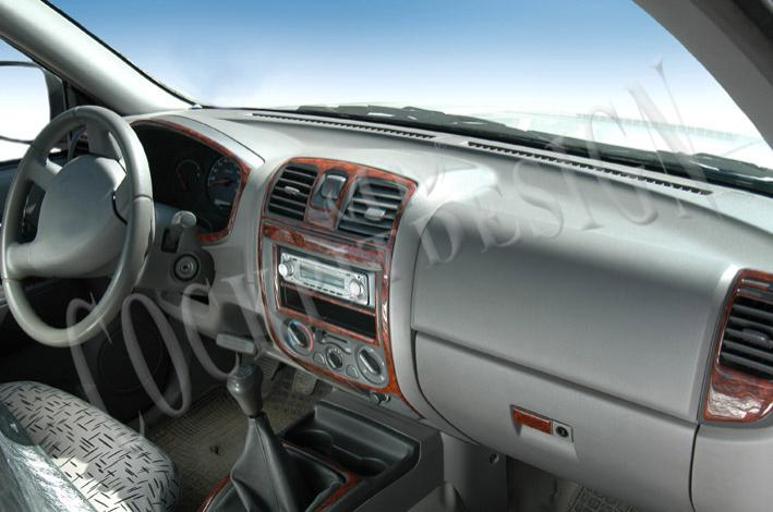 Isuzu D Max Double Cabin 4X4 Консоль с покрытием из красного дерева 2005-2006 гг., 6 шт.