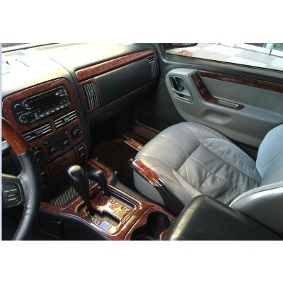 Консоль Jeep Grand Cherokee шпон красного дерева 1999-2002 гг., 22 шт.