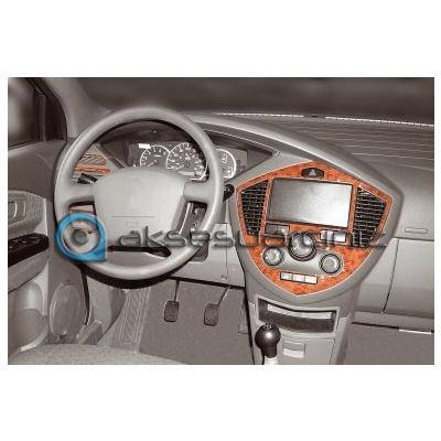 Kia Carens Konsol-Torpido Kaplama 2002-2006 6 Parça