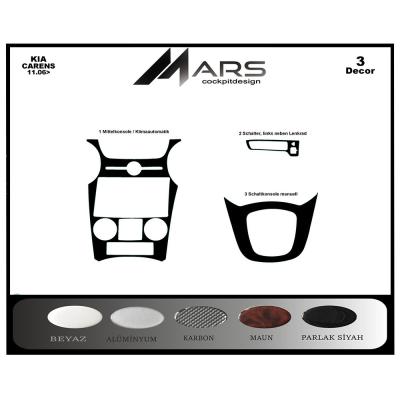 Kia Carens Konsol-Torpido Kaplama 2006 3 Parça
