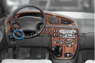 Консоль Kia Carnival шпон красного дерева 1999 г. 14 шт.