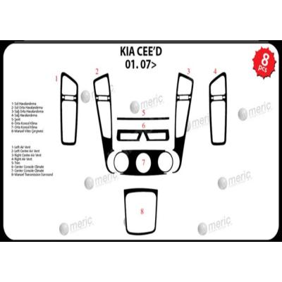 Kia Ceed Konsol-Torpido Kaplama 2007 8 Parça