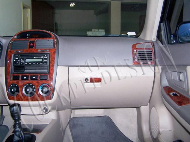 Kia Cerato LX Sedan Console-Mahogany Finish 2004-2007 8 Pieces