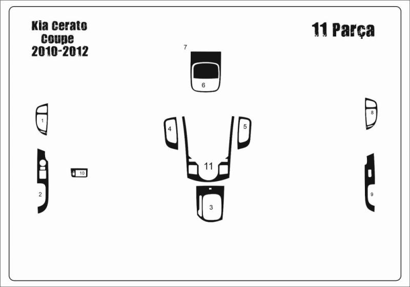 Kia Cereto Coupe Torpido/Konsol Kaplama 2010-2012