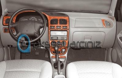 Консоль Kia Rio-шпон красного дерева 2000-2002 гг. 9 шт.