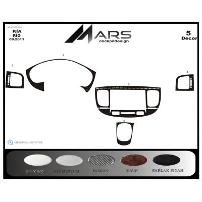 Kia Rio Konsol-Torpido Kaplama 2011 5 Parça