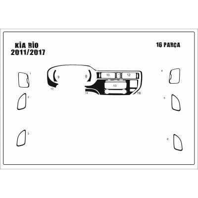 Kia Rio Torpido/Konsol Kaplama 2011-2017
