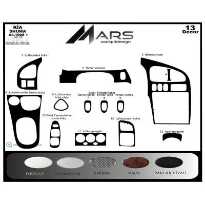 Kia Shuma Konsol-Torpido Kaplama 1998 13 Parça