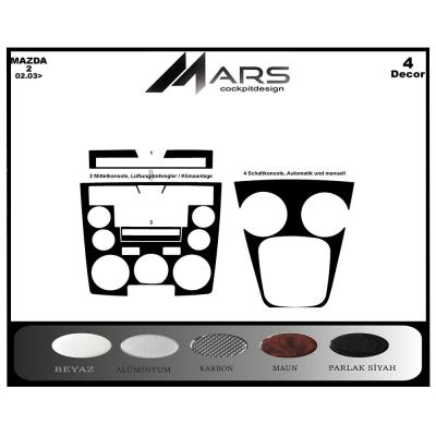 Mazda 2 Konsol-Torpido Kaplama 2003-2006 4 Parça