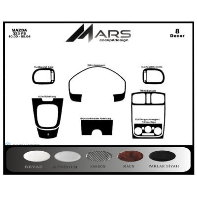 Mazda 323 FS Konsol-Torpido Kaplama 2000-2004 8 Parça