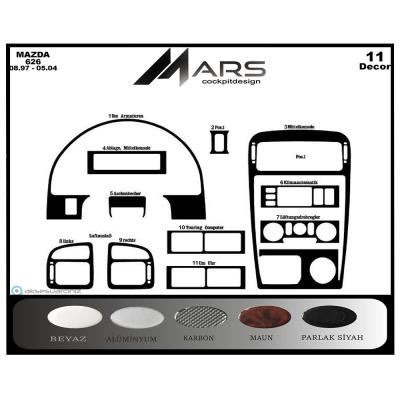 Mazda 626 Konsol-Torpido Kaplama 1997-2004 11 Parça