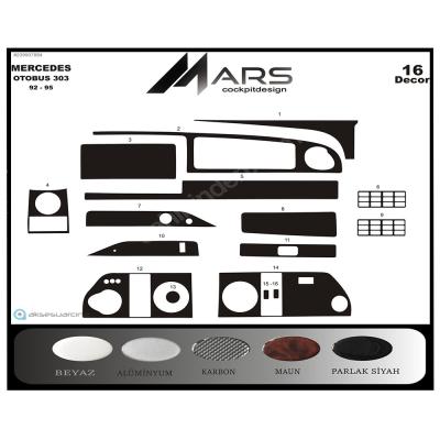 Mercedes 303 Konsol-Torpido Kaplama 1992-1995 16 Parça