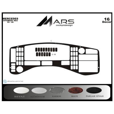 Mercedes 403 Konsol-Torpido Kaplama 1993-1995 16 Parça