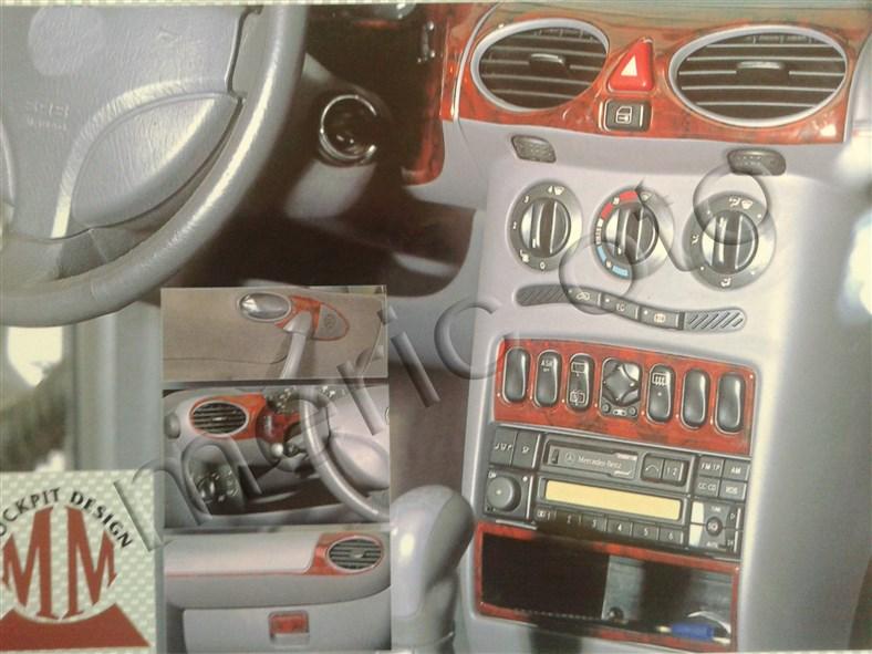 Консоль Mercedes A Series, шпон красного дерева 1997-2001 гг., 12 шт.