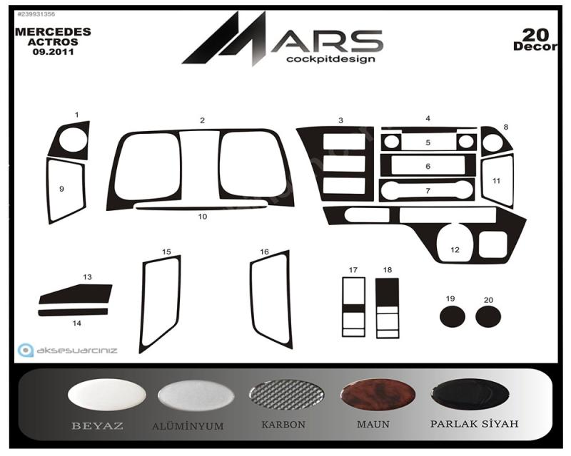 Mercedes Actros Torpido Kaplama 2011- 20 Parça