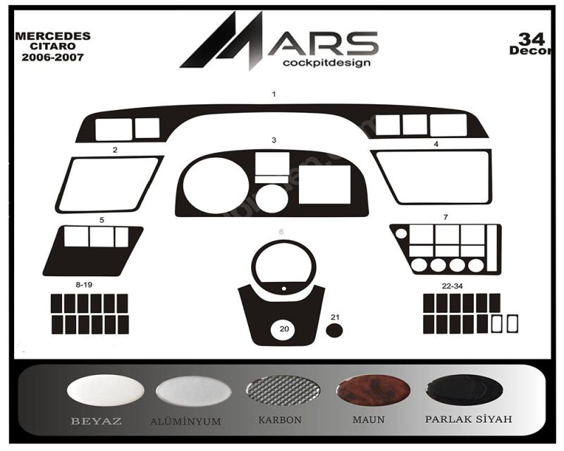 Mercedes Citaro Torpido Kaplama 2006-2007 34 Parça