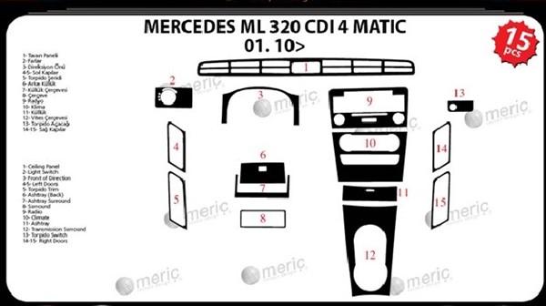 Mercedes ML 320 CDI 4 Matic Konsol-Torpido Kaplama 2010 15 Parça