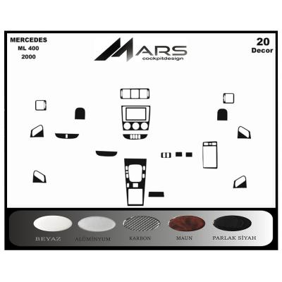 Mercedes ML 400 2000 Консоль-Шпон красного дерева 20 шт.