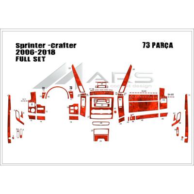 Mercedes Sprinter-Crafter Torpido Konsol Kaplama 2006-2018 73 Parça