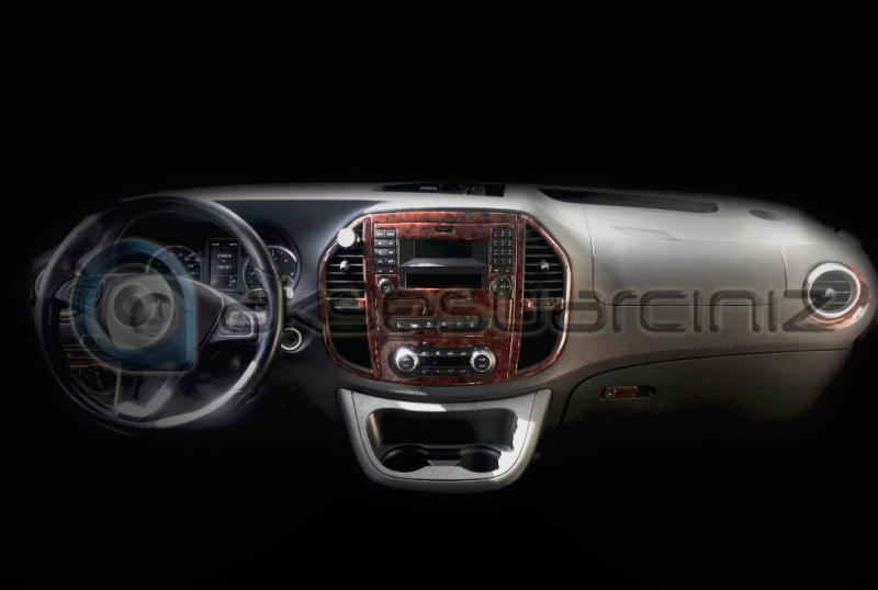 Консоль Mercedes Vito шпон красного дерева 2015 21 шт. 