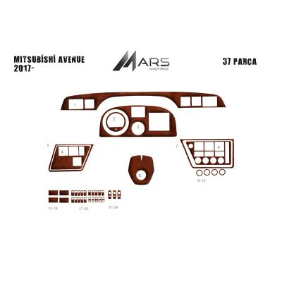 Mitsubishi Avenue Konsol-Torpido Kaplama 2017 37 Parça