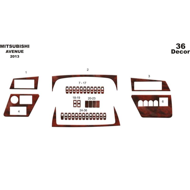 Mitsubishi Avenue Torpido Kaplama 2013-2016 36 Parça