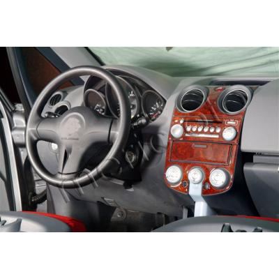 Консоль Mitsubishi Colt, шпон красного дерева 2004-2007 гг., 4 шт.