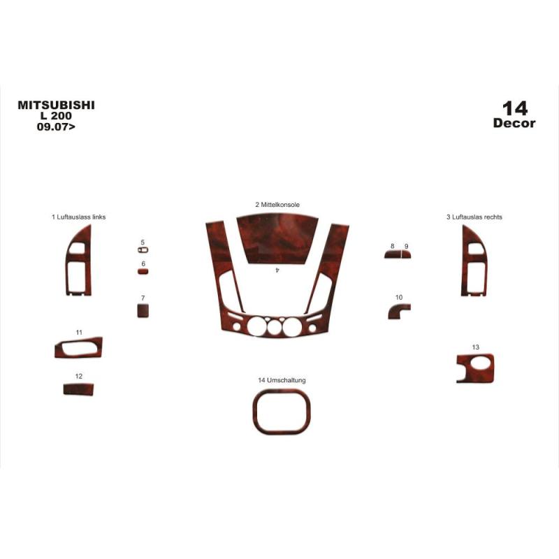 Mitsubishi L200 4X2 Torpido Kaplama 2007 14 Parça