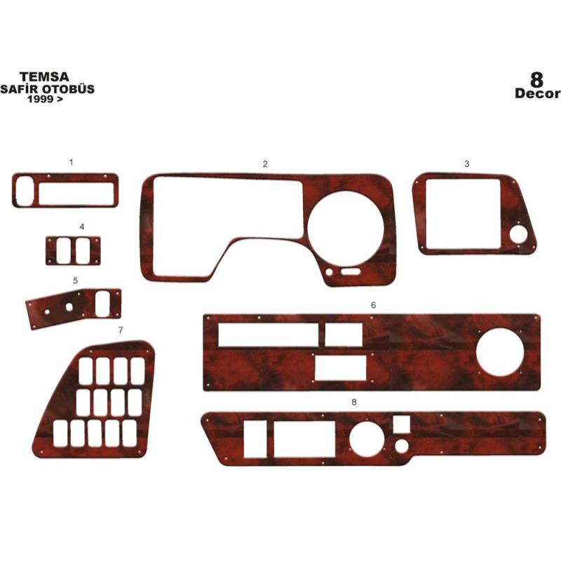 Mitsubishi Safir Torpido Kaplama 1999-2010 8 Parça