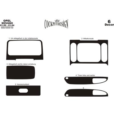 Nissan interstar Konsol-Torpido Kaplama 2002 6 Parça