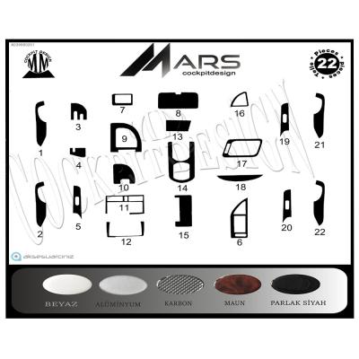 Nissan Maxima Konsol-Torpido Kaplama 2000-2004 22 Parça