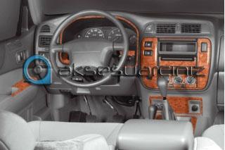 Nissan Patrol Console-Mahogany Veneer 1998-2000 21 Pieces