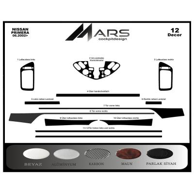 Nissan Primera Konsol-Torpido Kaplama 2002-2006 12 Parça