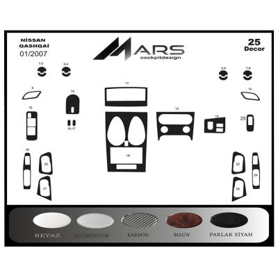Nissan Qashqai Konsol-Torpido Kaplama 2007-2010 24 Parça