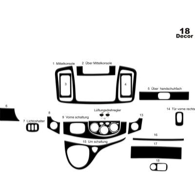 Opel Vivaro - Traffic Torpido Kaplama 2007-201 18 Parça