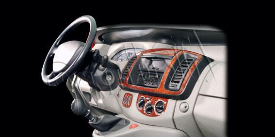 Opel Vivaro - Дорожная консоль, отделка под красное дерево 2001-2006 гг., 8 шт.