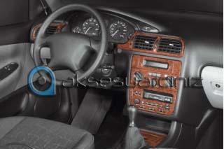 Peugeot 406 Консоль-шпон красного дерева 1999-2005 гг. 13 шт.