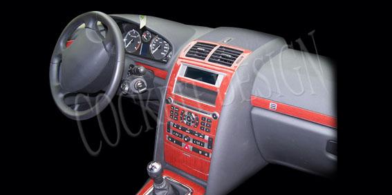 Peugeot 407 Консоль-шпон красного дерева 2005-2010 гг. 1 шт.