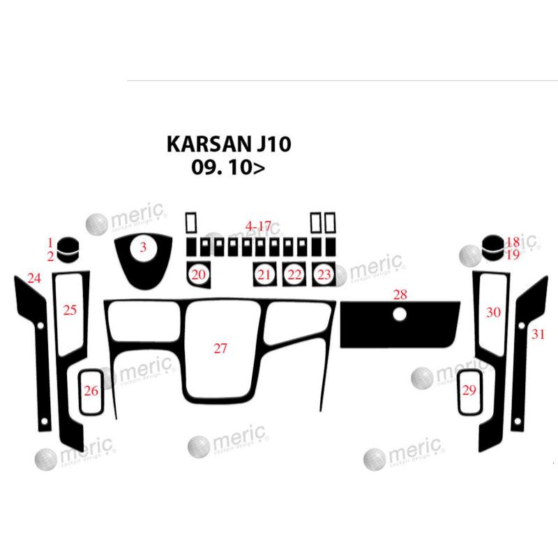 Peugeot Karsan J10 Torpido Kaplama 2010 31 Parça